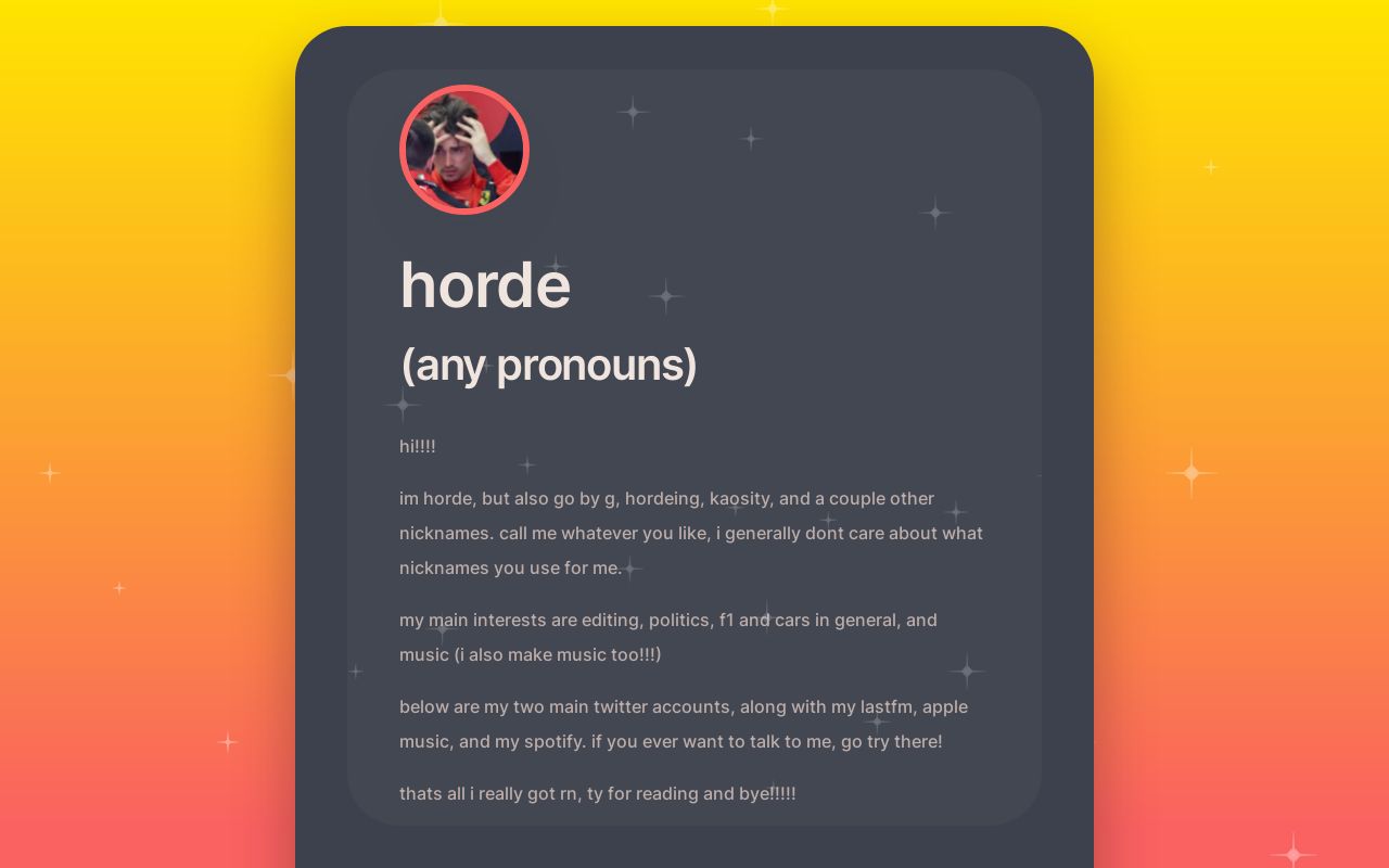 Carrd profile picture for @horde